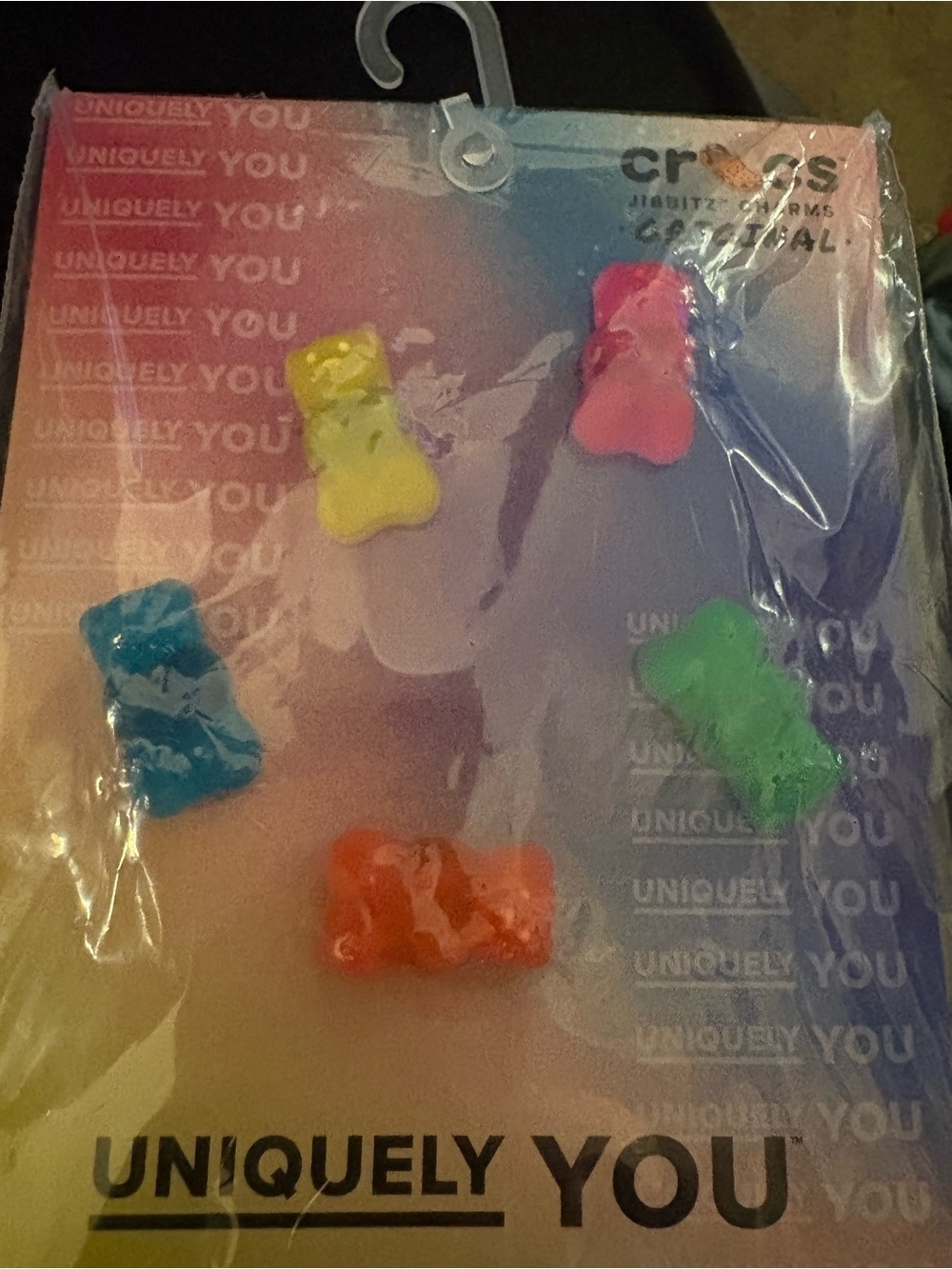 CROCS Gummy Bear Jibbitz Charm Set in Yellow, Pink, Blue, Green, Orange